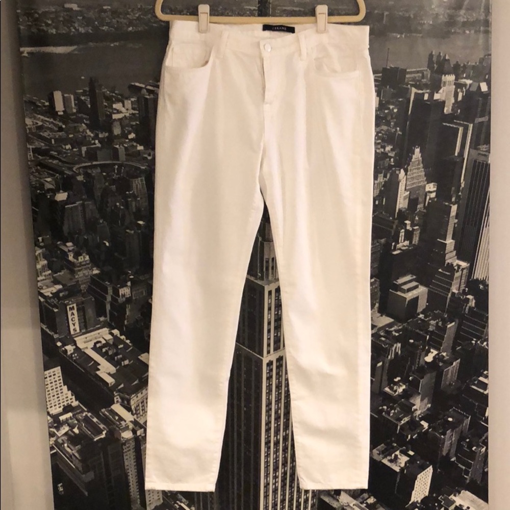 J Brand White Denim Ankle Length Jeans